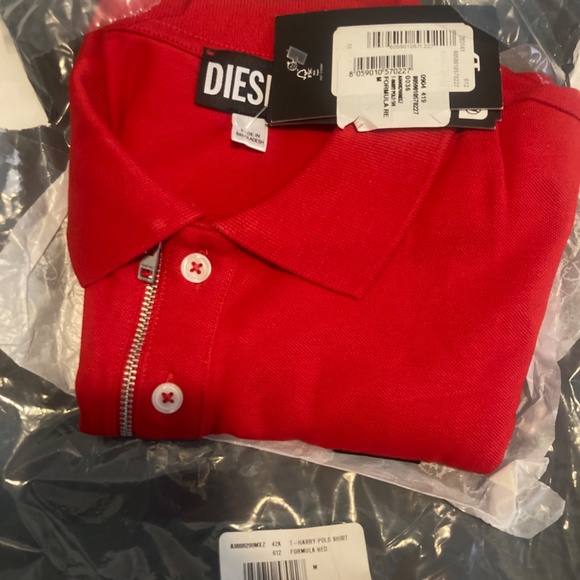 Diesel T-Harry Racing Red Polo Shirt - Picture 5 of 5